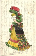 T2/T3 Hungarian Traditional Costume Folklore Art Postcard (EK) - Non Classificati