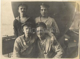 * 6 Db Régi Els? Világháborús Fotó Képeslap Az Osztrák-Magyar Haditengerészet SMS Admiral Spaun Gyorscirkálójának Fedélz - Zonder Classificatie