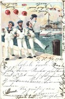 T2/T3 1900 K.u.K. Kriegsmarine. Mariners Humour Greeting Card. E.G. 86. Litho (EK) - Zonder Classificatie