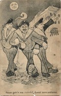 T4 Heuer Geh'n Ma / Quest Anno Andiamo / K.u.K. Kriegsmarine Drunk Mariners Art Postcard. G. Fano 1908. Unsigned Ed Dwor - Ohne Zuordnung