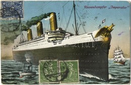 T2/T3 SS Imperator Ocean Liner Hamburg-America-Line / Riesendampfer Imperator. TCV Card (EK) - Ohne Zuordnung