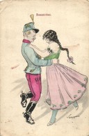 ** T3 Huszártánc / Hungarian Hussar With Girl, Dance, B.J. 856. Bp. S: Varga (fa) - Unclassified