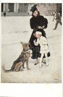 ** T1/T2 Red Cross First Aid Dog, Lady With Girl / Verlag Von Albert Langen Nr. 17. S: B. Wennerberg - Ohne Zuordnung