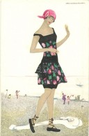 ** T1/T2 Lady On The Beach, Art Postcard B.K.W.I. 187-1 S: Mela Koehler - Unclassified