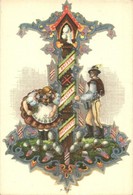 ** T1/T2 'Boldog Magyar Húsvétot' / Easter Greeting Art Postcard, Folklore S: Bozó - Ohne Zuordnung