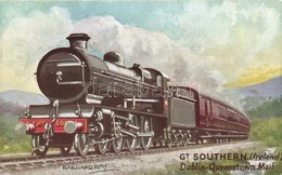 ** T2 Gt. Southern, Dublin-Queenstown Mail, 'Famous Expresses' Raphael Tuck & Sons 'Oilette' Postcard No. 3569. S: Barna - Non Classificati