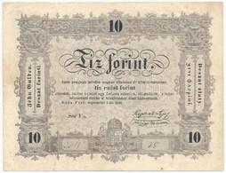 1848. 10Ft 'Kossuth Bankó' Hátlapi Szövegben 'BÜNTETETTNEK' Sajtóhiba T:III,III- - Unclassified