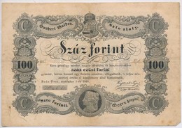1848. 100Ft 'Kossuth Bankó' Vízjeles, Viaszpecsétes Papírba Csomagolva T:III,III- Hajtásnál Ly. 
Hungary 1848. 100Ft 'Ko - Sin Clasificación