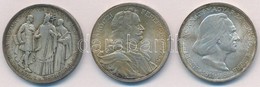 1935. 2P Ag 'Pázmány' + 2P Ag 'Rákóczi' + 1936. 2P Ag 'Liszt Ferenc' T:1-,2 Kis Patina 
Adamo P7.1, P7.2, P7.3 - Sin Clasificación