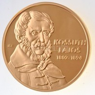 Ifj. Szlávics László (1959-) 2011. 'Nagy Magyarok / Kossuth Lajos 1802-1894' Aranyozott Cu Emlékérem (40mm) T:PP - Non Classés