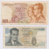 Belgium 1964. 20Fr + 1966. 50Fr T:III- Szakadás
Belgium 1964. 20 Francs + 1866. 50 Francs C:VG Tear - Sin Clasificación