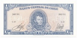 Chile ~1960. 1/2E T:I
Chile ~1960. 1/2 Escudo C:UNC
Krause 134A - Ohne Zuordnung