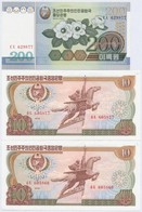 Észak-Korea 1978. 10W (2x) + 1992. 100W + 2005. 200W (2x) Sorszámkövet?k + 2006. 5000W T:I-
North Korea 1978. 10 Won (2x - Non Classificati