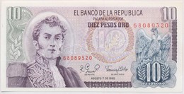 Kolumbia 1980. 10P T:I
Colombia 1980. 10 Pesos C:UNC
Krause 407 - Ohne Zuordnung