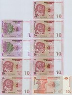 Kongó 1997. 1c (2x) + 10c (6x) + 2003. 10Fr T:I
Congo 1997. 1 Centime (2x) + 10 Centimes (6x) + 2003. 10 Francs C:UNC - Ohne Zuordnung