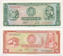 Peru 1974. 5S + 1976. 10S T:I
Peru 1974. 5 Soles De Oro + 1976. 10 Soles De Oro C:UNC
Krause 99, 112 - Sin Clasificación