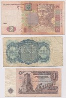 Vegyes: Csehszlovákia 1961. 3K + Bulgária 1974. 2L + Ukrajna 2005. 2H T:III,III-
Mixed: Czechoslovakia 1961. 3 Korun + B - Ohne Zuordnung