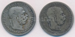 Ausztria 1893-1894. 1K Ag 'Ferenc József' (2xklf) T:2-,3 Austria 1893-1894. 1 Corona Ag 'Franz Joseph' (2xdiff) C:VF,F - Sin Clasificación