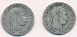 Ausztria 1895-1898. 1K Ag 'Ferenc József' (2xklf) T:3 Austria 1895-1898. 1 Corona Ag 'Franz Joseph' (2xdiff) C:F - Non Classés