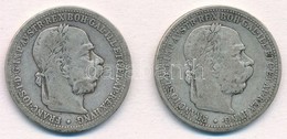 Ausztria 1900-1902. 1K Ag 'Ferenc József' (2xklf) T:3 Austria 1900-1902. 1 Corona Ag 'Franz Joseph' (2xdiff) C:F - Sin Clasificación