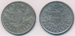 Ausztria 1925. 1Sch Ag (2xklf) T:2,2- Patina 
Austria 1925. 1 Schilling Ag (2xdiff) C:XF,VF Patina - Unclassified