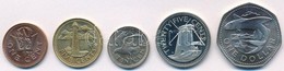Barbados 1973. 1c-1$ (5xklf) T:1- (közte Egy PP)
Barbados 1973. 1 Cent - 1 Dollar (5xdiff) C:AU (with One PP) - Sin Clasificación