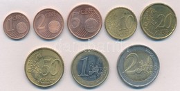 Finnország 1999-2000. 1c-2E (8xklf) Forgalmi Sor T:2 
Finland 1999-2000. 1 Cent - 2 Euro (8xdiff) Coin Set C:XF - Sin Clasificación