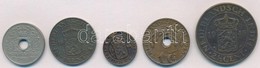 Holland Kelet-India 1922-1945. 1/2c-5c (5xklf) T:2
Netherlands East Indies 1922-1945. 1/2 Cent - 5 Cents (5xdiff) C:XF - Sin Clasificación