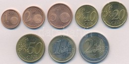 Németország 2002A 1c-2E (8xklf) Forgalmi Sor T:1-,2
Germany 2002A 1 Cent - 2 Euro (8xdiff) Coin Set C:AU,XF - Sin Clasificación