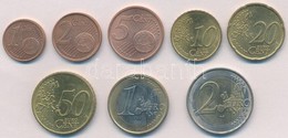 Németország 2002J 1c-2E (8xklf) Forgalmi Sor T:2
Germany 2002J 1 Cent - 2 Euro (8xdiff) Coin Set C:XF - Sin Clasificación