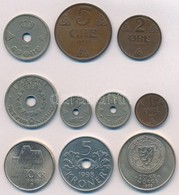 Norvégia 1927-1999. 1ö-20K (10xklf) T:1-,2
Norway 1927-1999. 1 Ore - 20 Kroner (10xdiff) C:AU,XF - Sin Clasificación