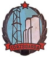 ~1960-1970. 'Olajipari Törzsgárda' Zománcozott Fém Jelvény, Hátoldalán '2544' Sorszám (32x40mm) T:2 - Sin Clasificación