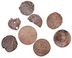 9db-os Vegyes Magyar és Külföldi Rossz Tartású, Sérült Ezüstpénz Tétel T:2-,3,3- Ly. 
9pcs Of Various Silver Coins In Ba - Ohne Zuordnung