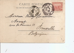 Tunisie ( CP De 1906 De Tunis Vers La Belgique à Voir) - Storia Postale