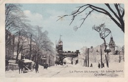 QUEBEC - QUEBEC - CANADA - PEU COURANTE CPA ANIMÉE DE 1930 - Québec – Les Portes