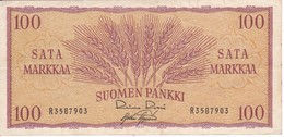 BILLETE DE FINLANDIA DE 100 MARKKAA DEL AÑO 1957  (BANKNOTE) - Finland