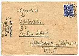 Germany 1940‘s Cover Bremen To Montgomery, Alabama W/ Scott 553 - Brieven En Documenten