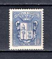 ANDORRE N° 51  NEUF AVEC CHARNIERE COTE 0.30€   ARMOIRIE - Nuevos