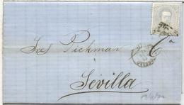 GIJON ASTURIAS A PICKMAN SEVILLA FRANQUEO AMADEO 12 CUARTOS - Lettres & Documents