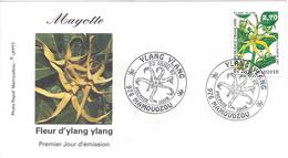 MAYOTTE - ENVELOPPE 1er JOUR - FLEUR D'YLANG YLANG N° 42 - MAMOUDZOU - Covers & Documents