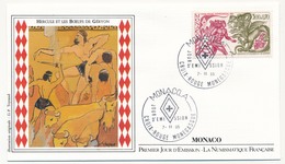 MONACO => 2 Enveloppes FDC - Croix Rouge Monégasque / Hercule ...  - Premier Jour 1985 - FDC