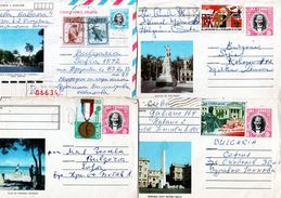 Lot- CUBA 4 Postal Stationery Traveled To Bulgaria - Cartas & Documentos