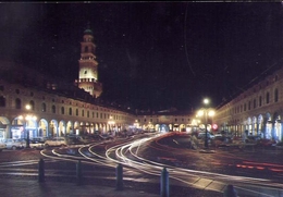 Vigevano - La Piazza Ducale E La Torre Del Bramante Notturno - Formato Grande Non Viaggiata  – E 6 - Vigevano