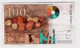 1 BILLET  DE  100 FRS    CEZANNE  N109 - 100 F 1997-1998 ''Cézanne''