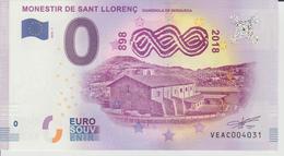 Billet Touristique 0 Euro Souvenir Espagne - Monestir De Sant Llorenç 2018-1 N°VEAC004031 - Essais Privés / Non-officiels