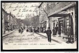 CPA ANCIENNE FRANCE- LES ARCS (83)- BOULEVARD DES MARRONNIERS EN HIVER- BELLE ANIMATION GROS PLAN- QUINCAILLERIE- TABAC - Les Arcs