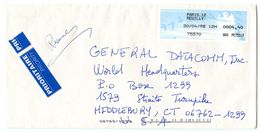 France 1998 Prioritaire Cover Paris To Middlebury, Connecticut W/ ATM Stamp - 1990 Type « Oiseaux De Jubert »