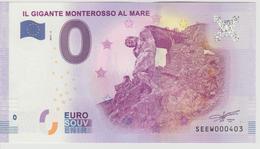 Billet Touristique 0 Euro Souvenir Italie - Il Gigante Monterosso Al Mare 2017-4 N°SEEW000403 - Essais Privés / Non-officiels