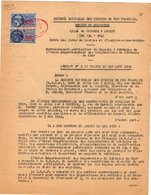 VP12.727 - PARIS - Acte De 1954 - Entre La S.N.C.F Ligne De BOURGES à ARGENT - Gare D'ASNIERES & La Coopérative ... - Spoorweg