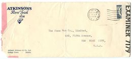 Ireland 1944 Censor Cover Dublin To New York, NY - The Knox Hat Co. - Storia Postale